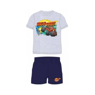 Kurzer Jungen-Pyjama "High Tire - Monstertruck"  | Nickelodeon | grau-blau,98