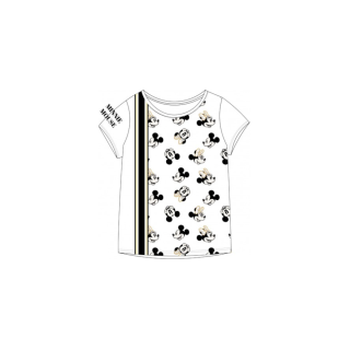 Minnie Mouse Kurzarm-Shirt für Mädchen | weiß & gelb | weiß,146