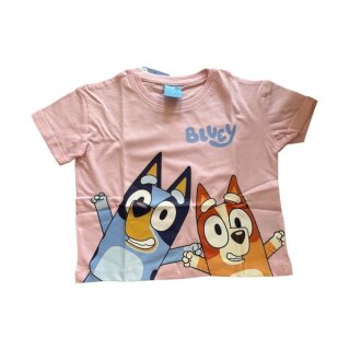 Kurzarm-Shirt für Mädchen | "Bluey" | Rosa oder Gelb | Größen 92-116