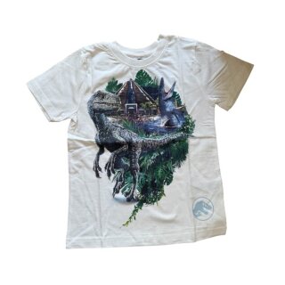 Jungen-Jurassic World Shirt, kurz, | Schwarz oder Weiß | Größen 110-134