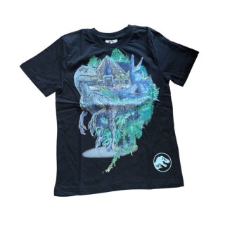 Jungen-Jurassic World Shirt, kurz, | Schwarz oder Weiß | schwarz,128