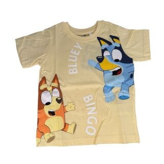 Bluey & Bingo Kurzarm-T-Shirt für Jungen | Gelb oder Blau |gelb,116
