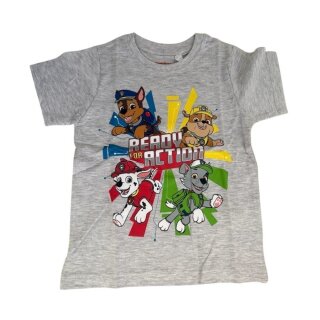 Kurzärmliges Paw Patrol-Tshirt für Jungen | "Ready for Action" | Blau oder Grau | Gr. 98-128