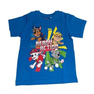 Kurzärmliges Paw Patrol-Tshirt für Jungen | "Ready for Action" | Blau oder Grau | blau,116