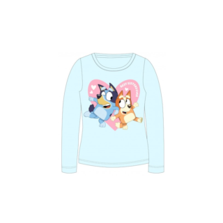 Langarm-Shirt für Mädchen | Bluey | Blau oder Rosa | Gr. 92-116