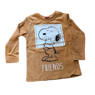 Peanuts Langarm T-Shirt für Jungen | "Snoopy" | Braun | braun,134