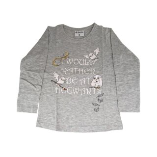 Langarm- Shirt für Mädchen | Harry Potter | Grau oder Rosa | grau,104