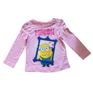 Mädchen Langarm-Shirt l "Minion"| Rosa | Gr. 98-128