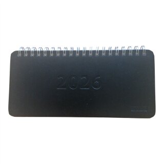 Stylex Spiral‑Taschenkalender 2026 | Schwarz | 144 Seiten Pocket‑Format