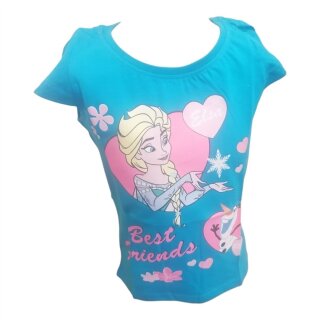 Disney Frozen Kurzarm-Shirt | "Elsa" | Blau oder Pink | blau,116