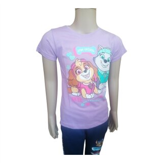 PAW Patrol Kurzarm- Shirt für Mädchen | Skye & Everest | Lila ,104
