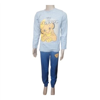Langer Pyjama "The Lion King" | König der Löwen | grau-blau,98