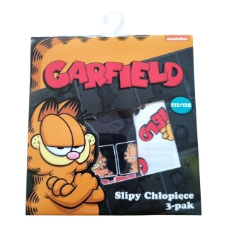 3er Pack Jungen-Slips | Garfield | Rot • schwarz • Weiß 110/116