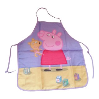 Peppa Pig Kinder Kochschürzen-Set „Peppa und die Würfel“ | Schürze + Kochmütze | 100 % Polyester
