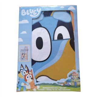 Bluey Bettwäsche „Bluey & Bingo“ (wendbar) 140x200 + 70x90 | 100 % Baumwolle | Reißverschluss