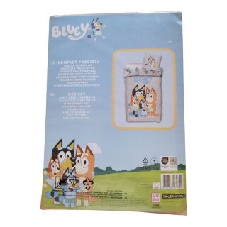 Bluey Bettwäsche „Bluey & Bingo“ (wendbar) 140x200 + 70x90 | 100 % Baumwolle | Reißverschluss