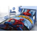 Kinder-Bettwäsche „Spider-Man“ 160x200 + 70x80 | 100 % Baumwolle | Reißverschluss