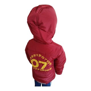 Kinder-Winterjacke „Harry Potter – Gryffindor“ | Kapuze, 2 Taschen, wasser- & windabweisend, 104