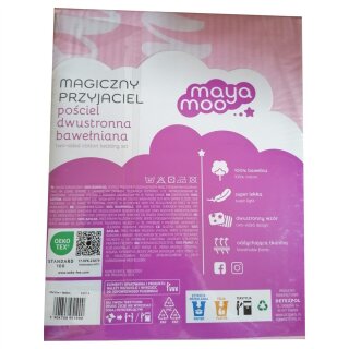 Kinder-Bettwäsche „Einhorn – Believe in Magic“ 100x135 + 40x60 | 100 % Baumwolle | Reißverschluss