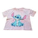 Mädchen Kurz-Pyjama mit T-Shirt & Shorts, Stitch „I’m sweet“, Grau/Blau oder Rosa/Pink, Gr. 92–128