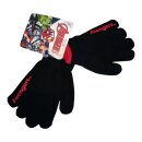 Kinder Strick-Handschuhe Avengers, schwarz/rot, OneSize ca. 3–8 Jahre