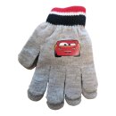 Kinder Strick-Handschuhe Lightning McQueen, grau, OneSize ca. 4–8 Jahre