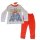 Langer Pyjama "Champion Racer" | BLAZE | Grau-Blau oder Wei&szlig;-Orange | wei&szlig;-orange,128