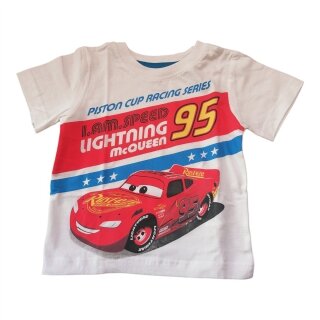 Kurzer Pyjama "Lightning McQeen" | Cars | Blau-Rot oder Weiß-Blau | Größen 98-128 weiß-blau,98