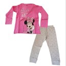 Langer Pyjama für Mädchen | Motiv: Minnie Mouse "Schleifchen"