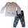 Langer Baby Shark Pyjama | "Sleep like a Baby Shark" | Shirt und Hose | Grau-Blau,116