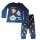 Langer Baby Shark Pyjama | "Sleep like a Baby Shark" | Shirt und Hose | Navyblau,116